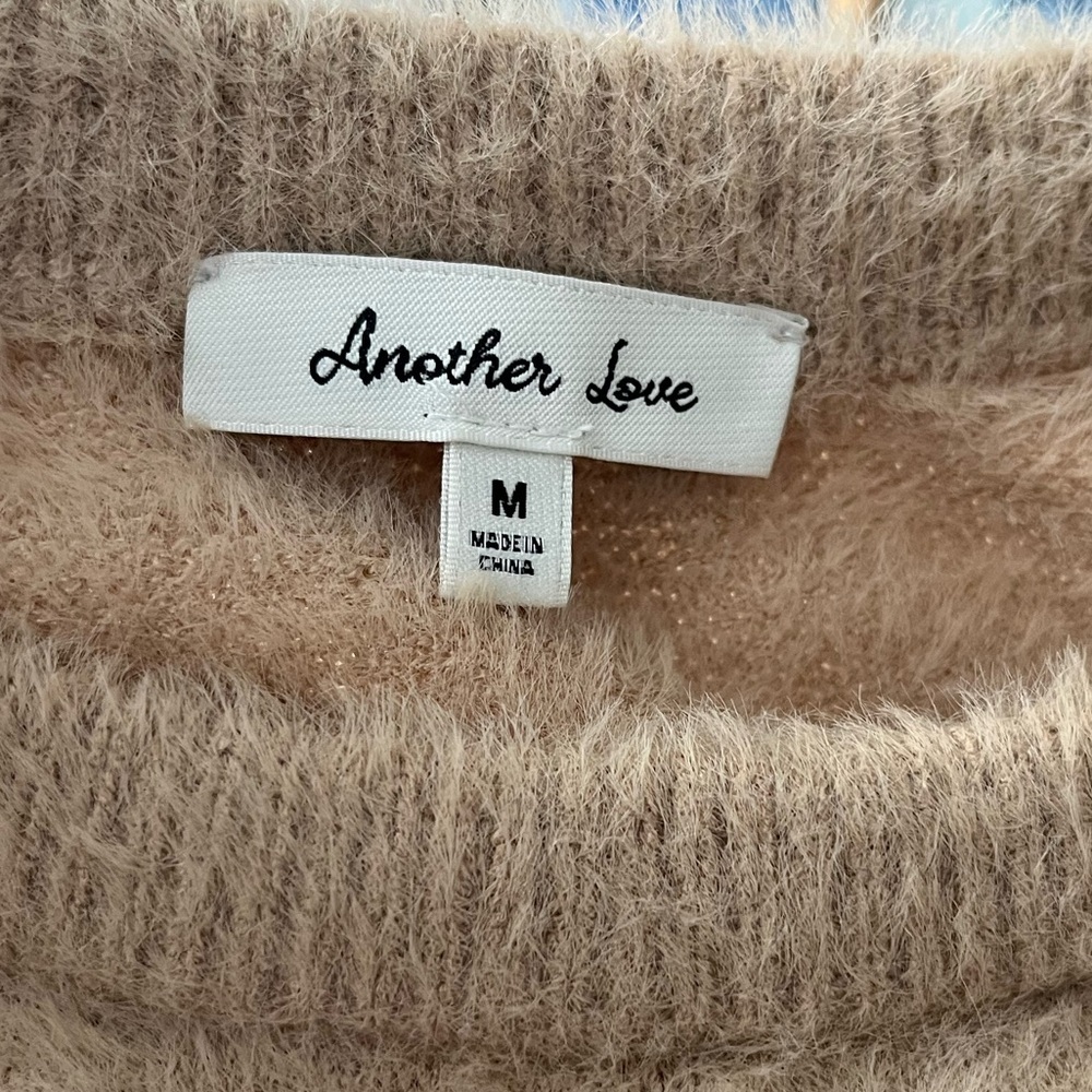 Another Love Finley Fuzzy Knit Sweater Chai - Picture 7 of 10